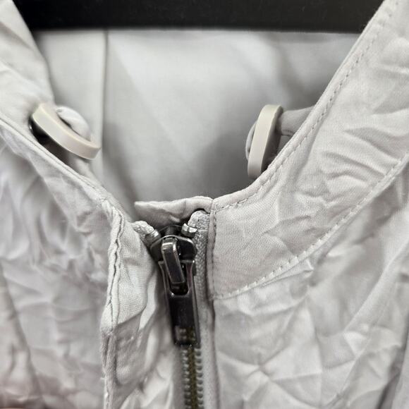 J Jill Jacket Womens Large Crinkle Hood Cinch Waist Hooded Light Weight Anorak - Picture 4 of 6